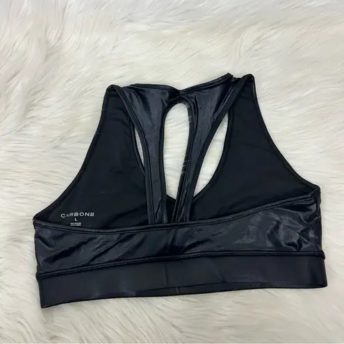 Carbon 38 Black Sports Bra in Takara Shine Size L Size L