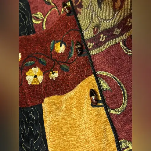 Ultimate Vintage Tapestry Jacket L | Patchwork Floral Embroidered Grandmacore Size L