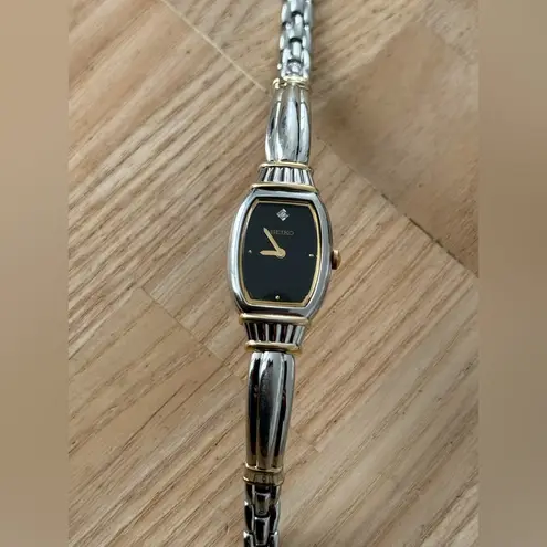Seiko Diamond Vintage Ladies Watch Black Dial Diamond Marker Stainless Bracelet