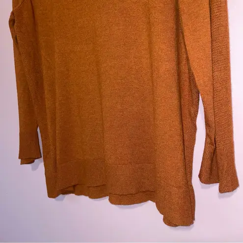 Liverpool Copper Heather Sweater L Lightweight V Neck Neutral Contemporary