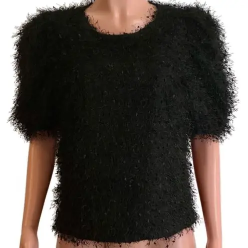 Hyacinth House Tuckernuck BLACK TEXTURED HAZEL BLOUSE NWT XS Black