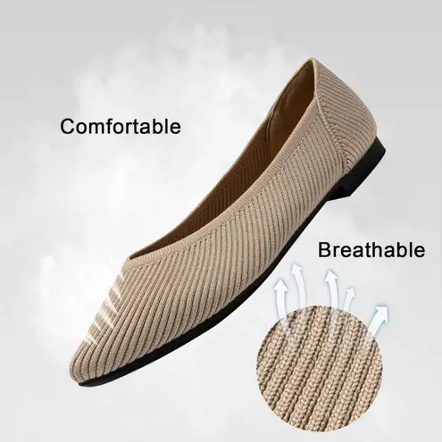 NWOT TINGRISSE Flat shoes pointed, knitting, ballet style, comfortable, elegant Size 7