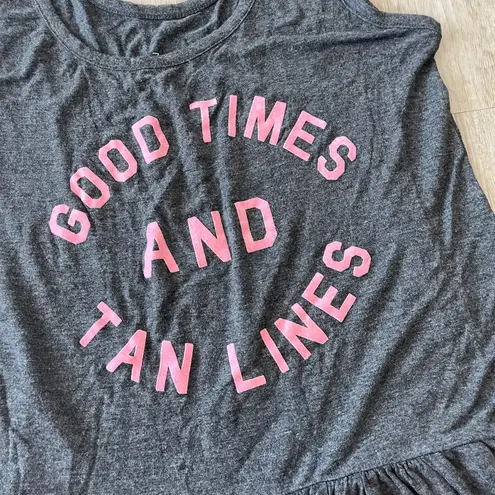 Zoe & Liv Womens Grey Tank Top - XS