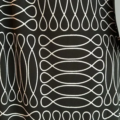 Enfocus Studio black and white graphic print three-quarter sleeve sheath dress