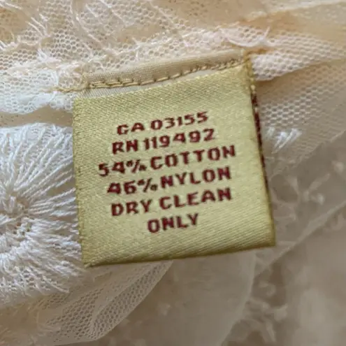 April Cornell Sheer Embroidered Lace Style Duster Long Cardigan Open Sz XS Blush