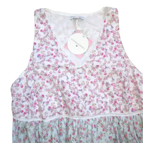 NWT LoveShackFancy x Target Camille in Pink Floral Sleeveless Midi Dress XXS