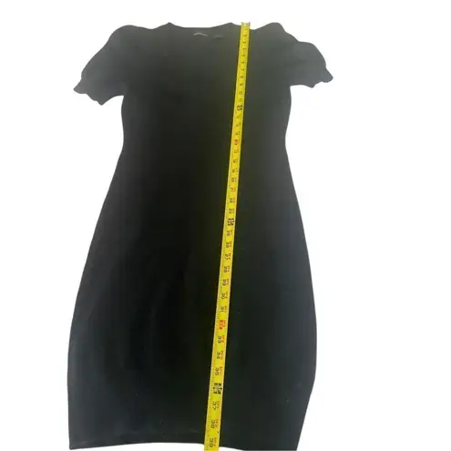 Modo International Women’s Angora Rabbit Hair Midi Dress Black L Size L