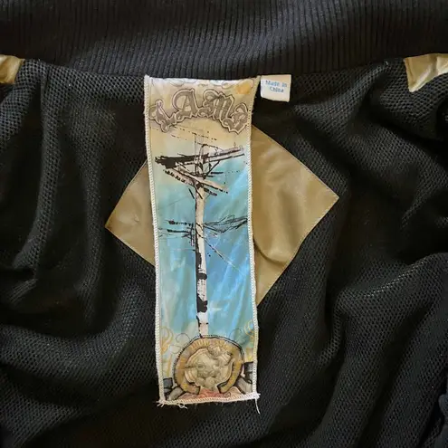 Zig-Zag Striped Green Black Track Jacket - LAMB Fall 2006 Womens Coat