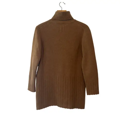 Nili Lotan Everett Wool Cashmere Turtleneck Sweater Dress M Chestnut Brown Size M