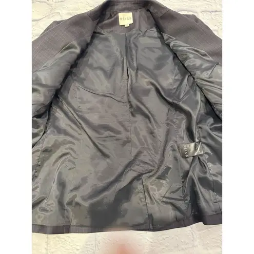 Reiss Raffy Jon checked plum ladies suit blazer size US 8 / UK 12 EUC