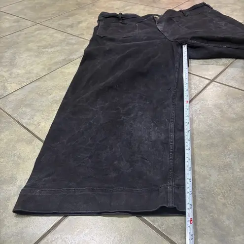 Maeve Anthro. Black Colette Magic Fabric Wide Leg Cropped Pants SZ 20 Plus Sz