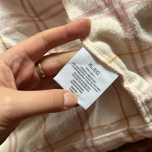 HFX LIGHT PINK WOOL BLEND FLANNEL SNAP BUTTON SHACKET Size XL