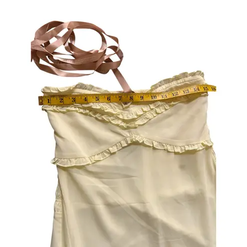 Meshki NWT - Olivette Strapless Chiffon Maxi Dress in Lemon Sherbert- Size M