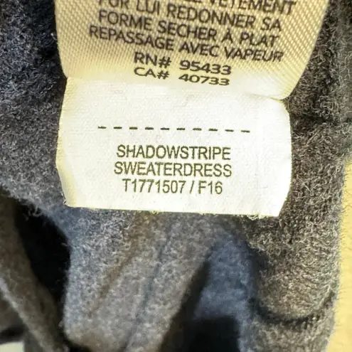 Toad & Co Charcoal Merino Wool Lightweight Knit Long Sweater Dress Size Medium Gray