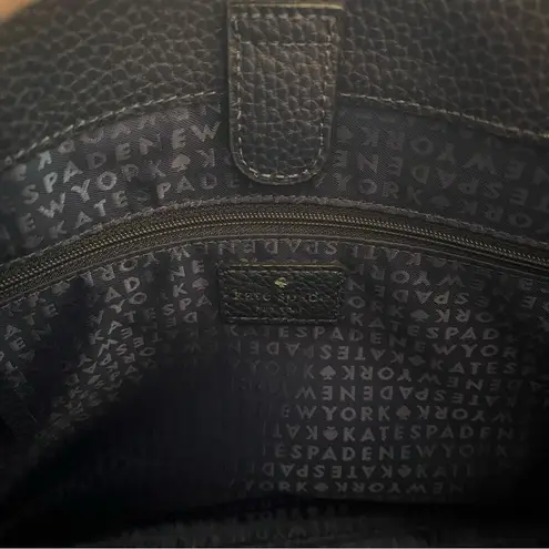 Kate Spade  Chantal Bridge Blue Leather Bow Satchel Bag