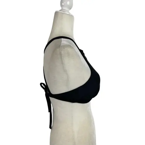 prAna Women's Black Regan High Neck Bikini Top with Mesh Detail Size Small