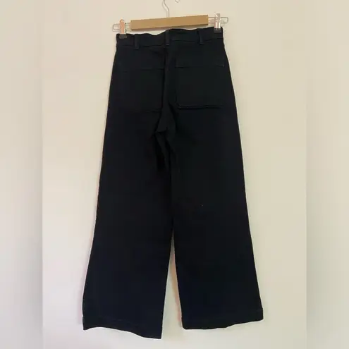 Everlane  The Utility Wide-Leg Black Cotton Pant Size 00