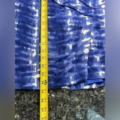 Anthropologie Eva Franco Blue Motif Tie Dye Araca Pencil Skirt Size 14 EUC!