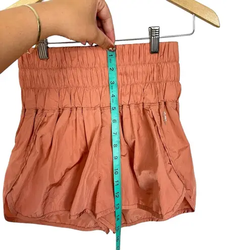 Free People Movement The Way Home Athletic Swishy Shorts Warm Coral Size Small Pink