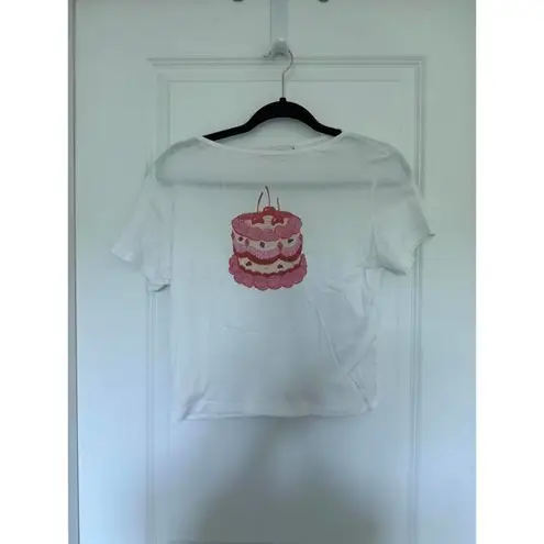 Lisa Says Gah Alex Cake Baby Tee (Size XL • US 10) White