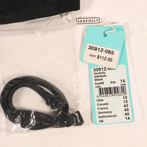 Seafolly NWT Quilted Bustier in Black