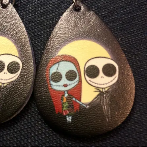 NWT Nightmare Before Christmas Earrings Jack Skellington & Sally Halloween Black