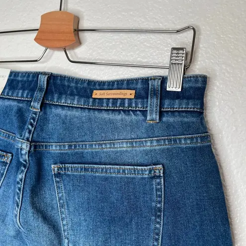 Soft Surroundings Ultimate Pull on casual denim jean shorts mid length size med