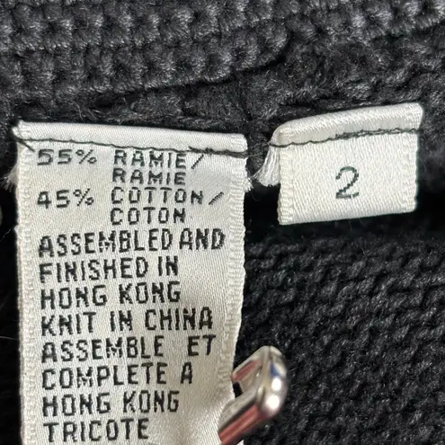 Vintage 90s Michael Simon Black Pearl Beaded Rhinestone Western Cardigan Sweater Size L