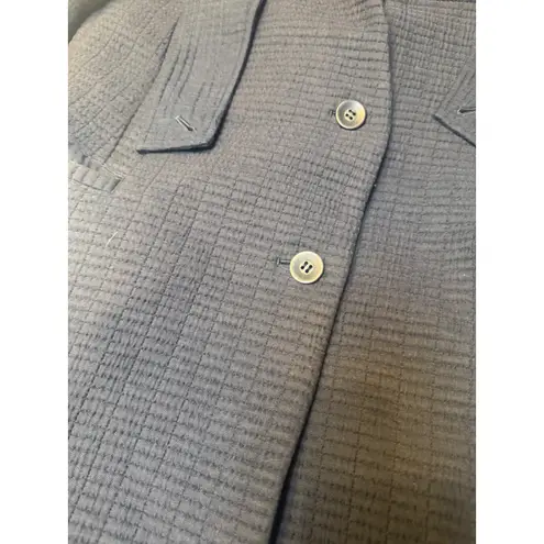 Heart Art Textured Wool Hooded Coat — Issey Miyake Line Aesthetic Size M Black Size M