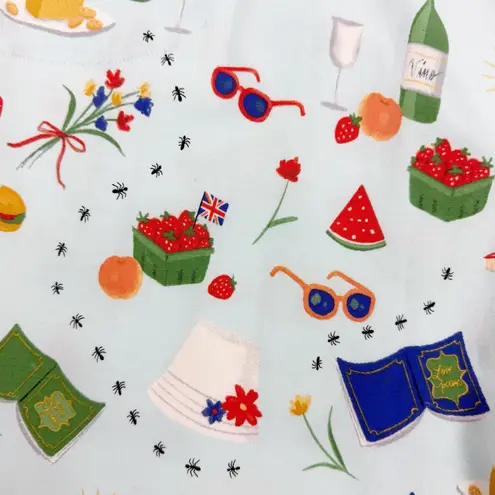 BedHead Pajamas PJs Garden Grazing Brunch Picnic Organic Cotton Jersey Pajamas Blue Size 3X