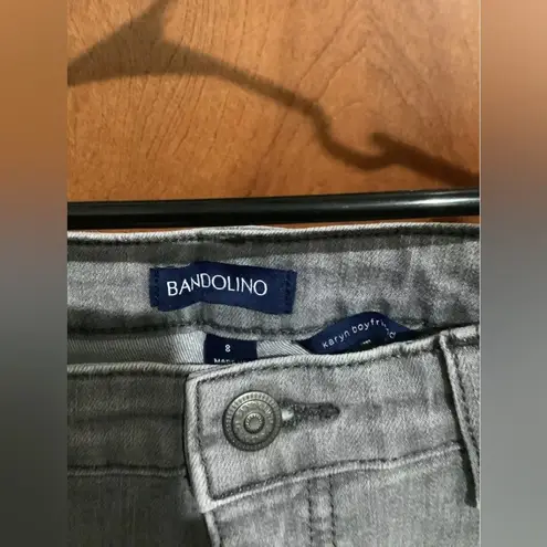 Bandolino Women’s Grey Jeans Karyn Boyfriend Fit Size 8 New Without Tags