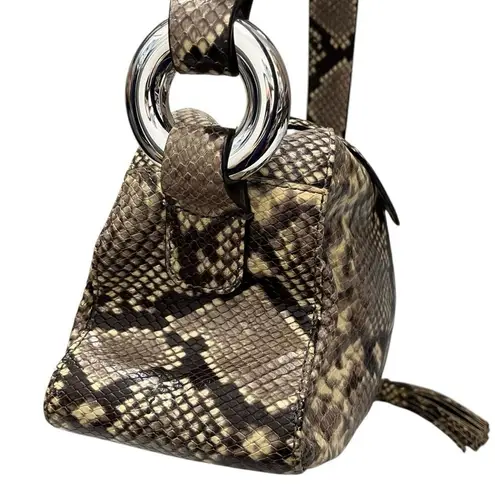 Michael Kors  Grand Snake Embossed Satchel Bag One Size Shoulder Tote Leather