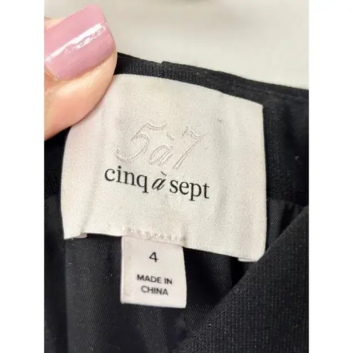 Cinq à Sept 5a7 Sleeveless V-Neck Wide Leg Ankle Jumpsuit Black Womens Size US 4