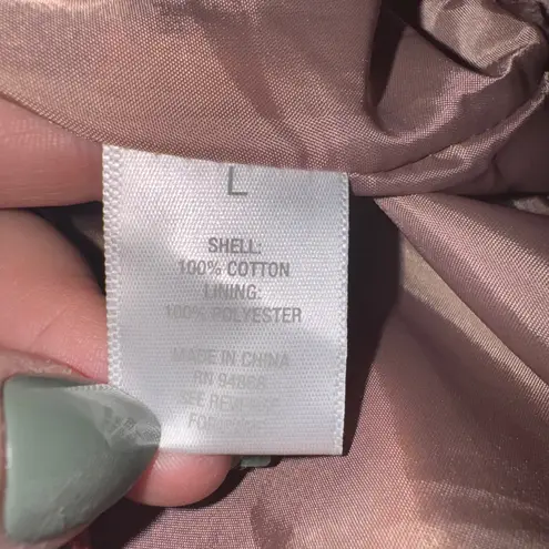 Westport 1962 Womens L Pink Velvet Moto Jacket Full Zip Quilted Shoulder