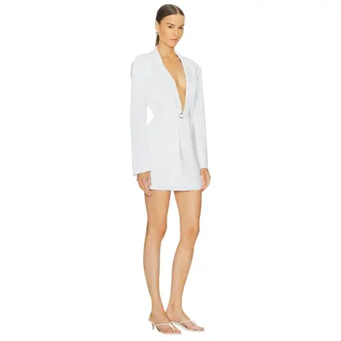 Norma Kamali Easy Fit Sack Mini Dress in Snow White X-Small New Womens Jacket