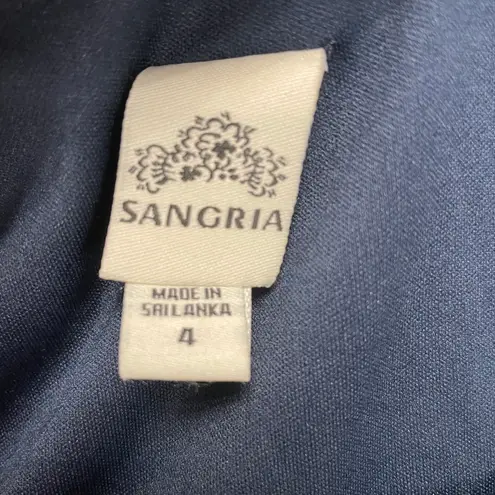 Sangria Navy Blue Orange Cream Striped Loose Fitting Mini Dress Size 4