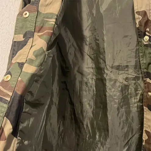 Miss London Black Label Camouflage print hooded jacket size small