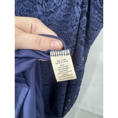 Thirty/Thirty Lace Fairy Whimsical Maxi Dress Women XL Blue Whimsigoth Milk Maid