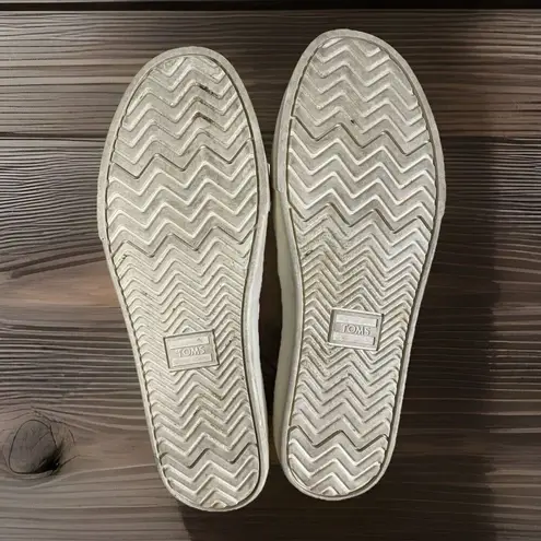 Toms Shoes Womens 6 Casual Slip On Flats Comfort Camo Print 10016779 Gray Fabric Green