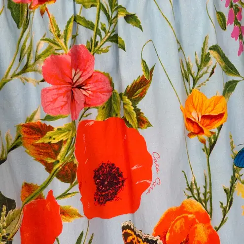 Cara Cara Chase Cotton Midi Skirt in Garden Dew