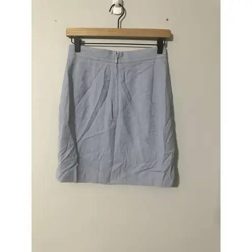 RENA LANGE Blue Fine Corduroy Mini Skirt Vintage Bergdorf Goodman EU 36 US 4