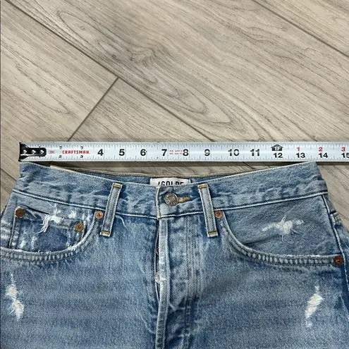 AGOLDE  Frayed Light Blue Jean Shorts PARKER VINTAGE CUT OFF SHORT SWAPMEET Sz25