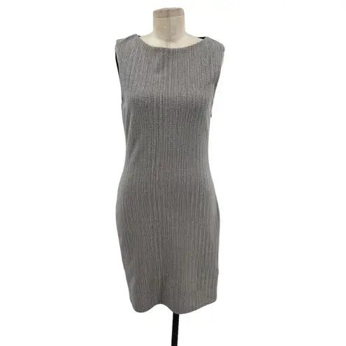 Reiss Marte Textured Sheath Dress Tweed Blue Gray Sleeveless Size US 6