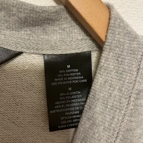 Norma Kamali  Women’s Medium Gray Sleeveless Cotton V-neck Sweatshirt Dress