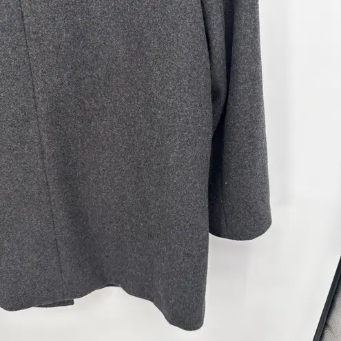 Chadwick's Dark Charcoal Grey Wool Button Front Coat Jacket Size 16