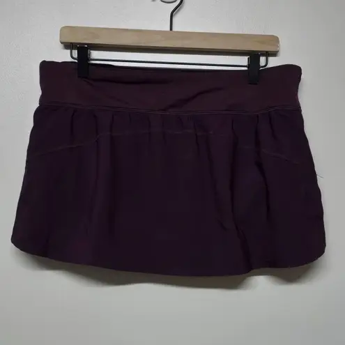 Title Nine Purple Athletic Skort Large Built-In Shorts Pocket Tennis Pickleball