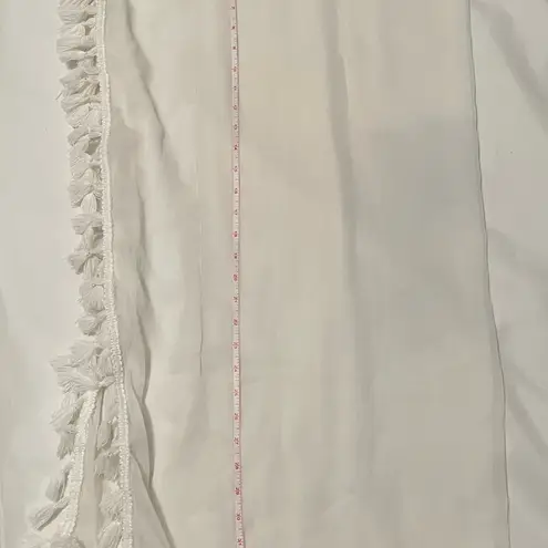 Sheer white sexy swim coverup shawl in Size One Size