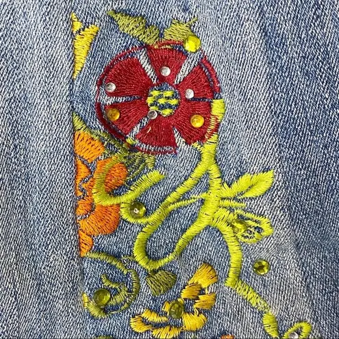 Unbranded Bohemian Jean Bag Floral Embroidery Large