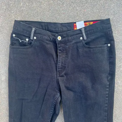 LawMan VTG 90s Y2K black boot cut western cowgirl jeans rhinestone belt loop 13 - Image 6