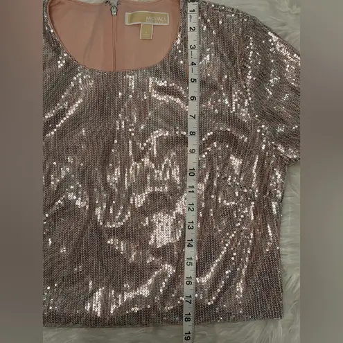 Michael Kors  Pink Sequin Top Size L